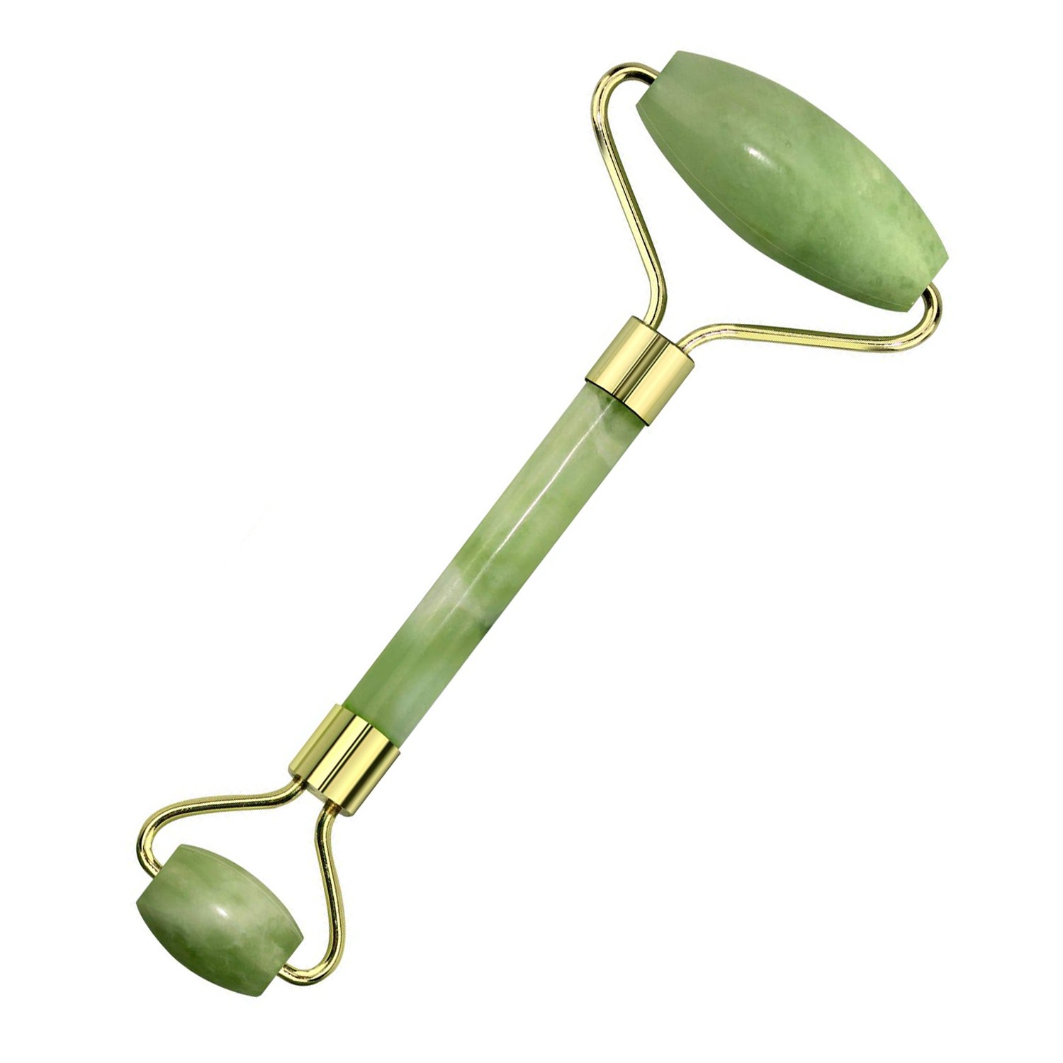 Small roller on this Jade facial massager is great for those small hard to reach areas on your face